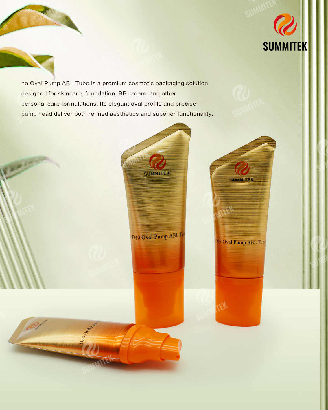 Tubo de bomba oval PE | Embalagem cosm&eacute;tica minimalista branca fosca