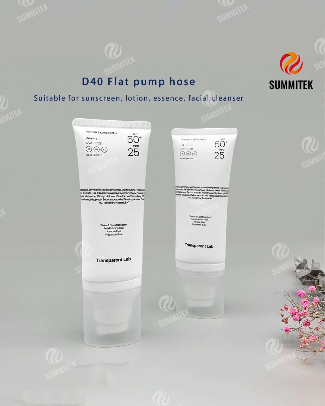 Tubo de bomba oval PE | Embalagem cosm&eacute;tica minimalista branca fosca