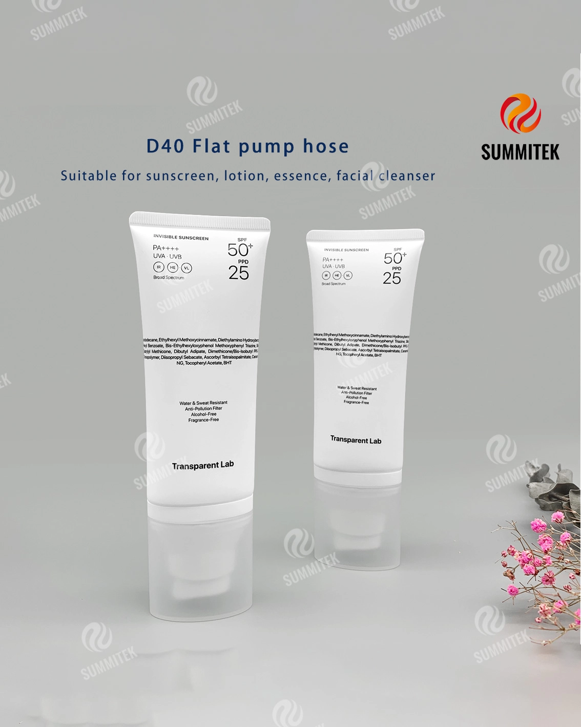 PE Oval Pump Tube | Matte White Minimalist Cosmetic Packaging