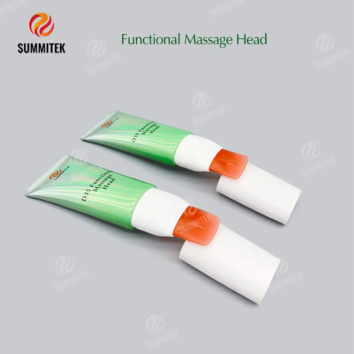 Tubo de massagem suave oval D35 | Embalagem de aplicador funcional para cuidados com a pele