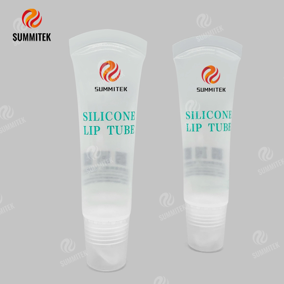 Tubo labial de silicone transl&uacute;cido D19 | Embalagem de b&aacute;lsamo labial e &oacute;leo labial para aplicador recicl&aacute;vel