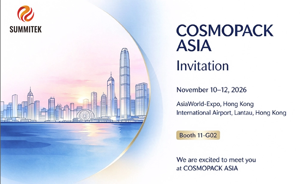 Venha conhecer Summitek na Cosmopack Asia Hong Kong 2026