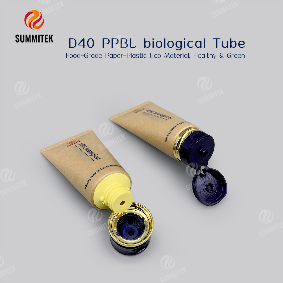 Tubo de papel biodegrad&aacute;vel D40 | Empacotamento cosm&eacute;tico de 60% PPBL Eco
