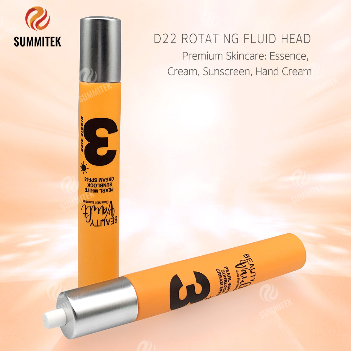 Tubo dispensador rotativo D22 para cuidados com a pele premium