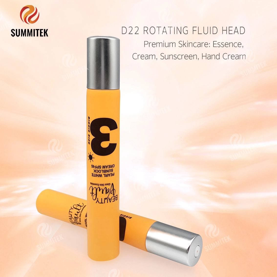 Tubo dispensador rotativo D22 para cuidados com a pele premium