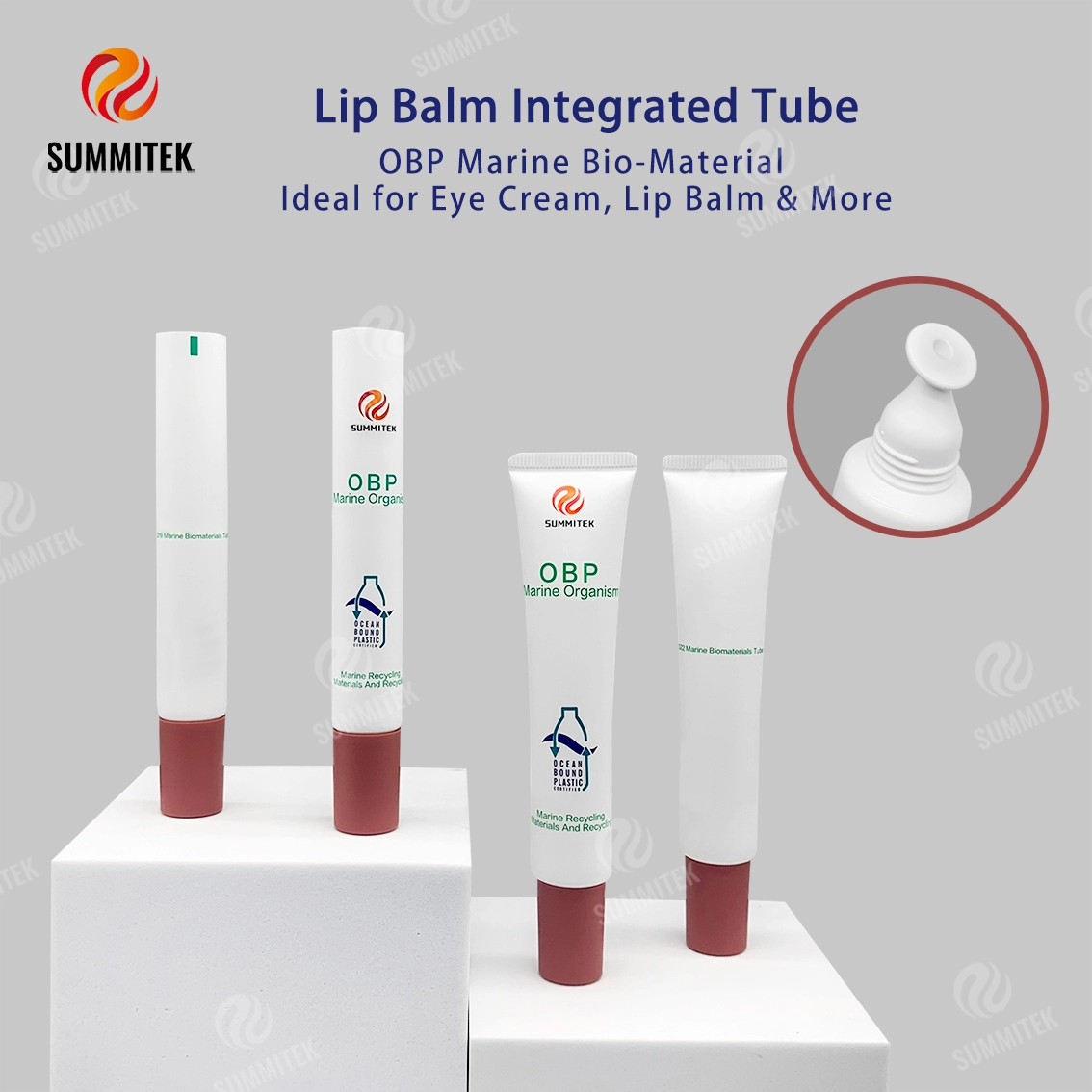 Tubo reciclado para cuidados com l&aacute;bios e olhos OBP Ocean D19 D22 D25