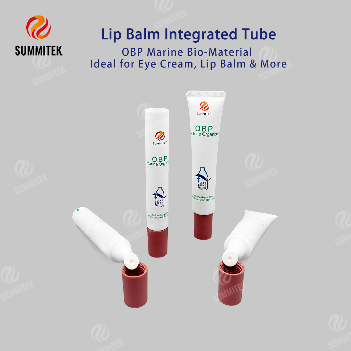 Tubo reciclado para cuidados com l&aacute;bios e olhos OBP Ocean D19 D22 D25