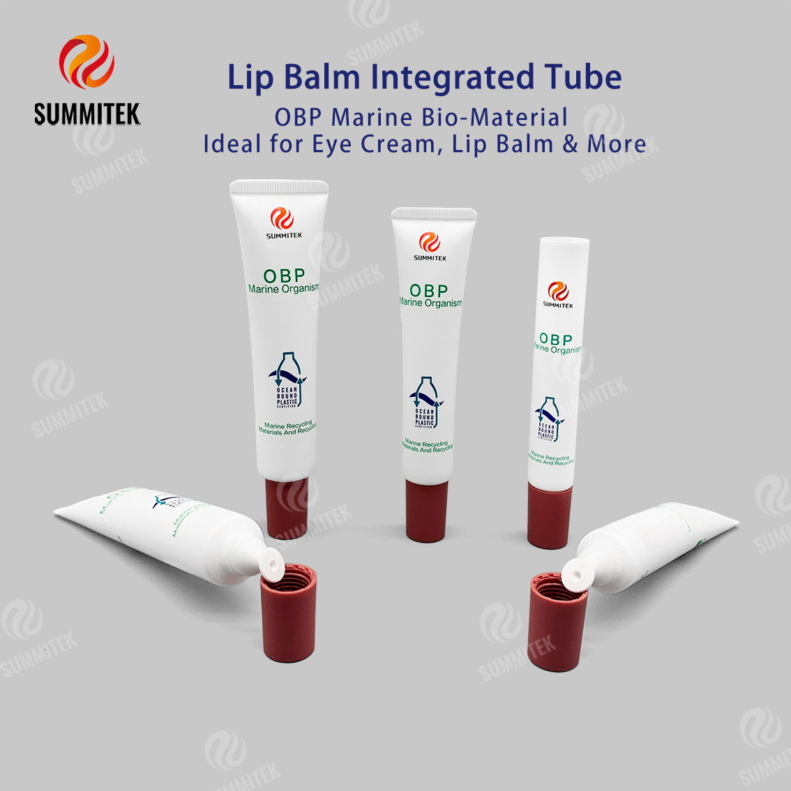 Tubo reciclado para cuidados com l&aacute;bios e olhos OBP Ocean D19 D22 D25